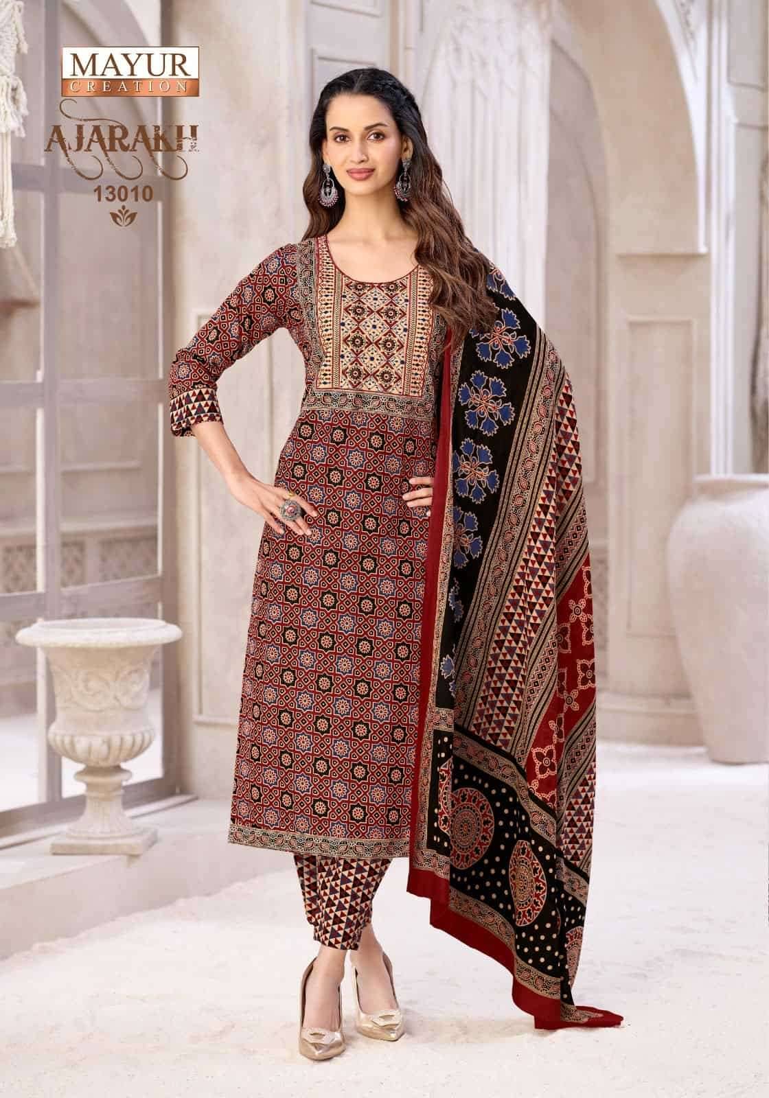 Mayur Ajarakh Vol 13 Pure Cotton Readymade Suits 10 Pcs Catalog