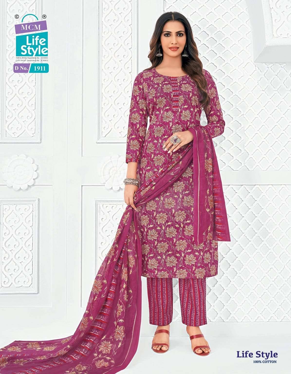 Mcm Life Style Vol 19 Pure Cotton Readymade Suits 12 Pcs Catalog