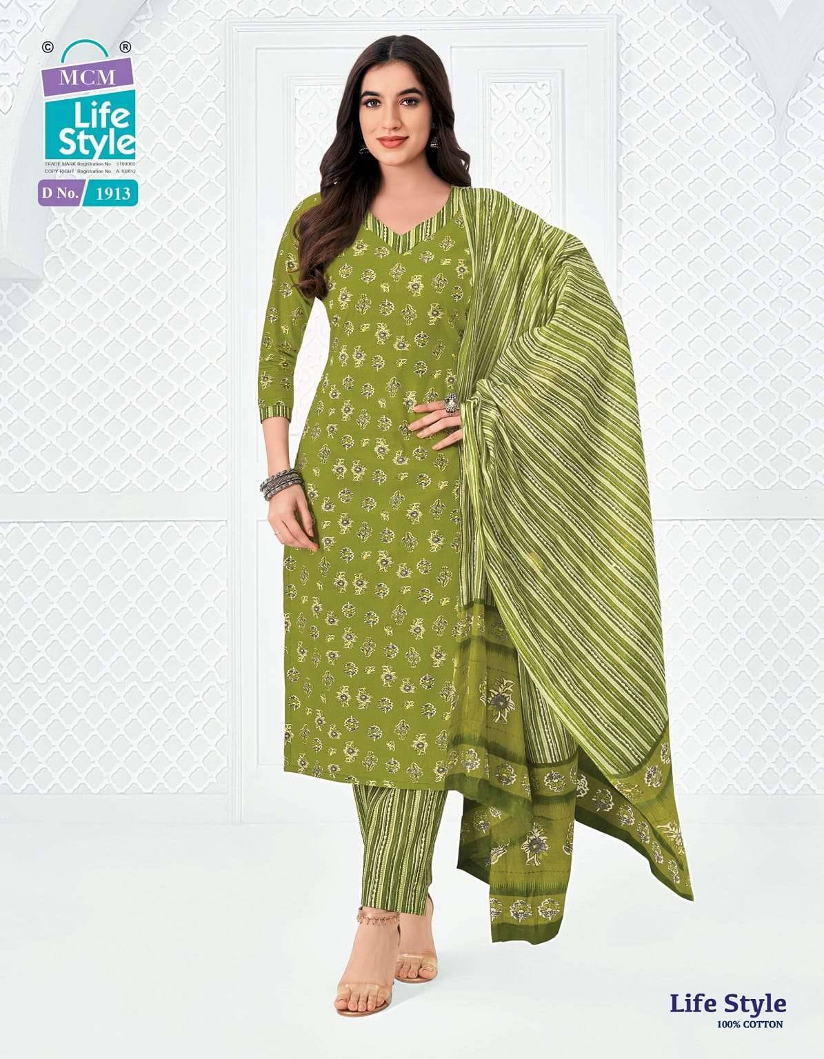 Mcm Life Style Vol 19 Pure Cotton Readymade Suits 12 Pcs Catalog