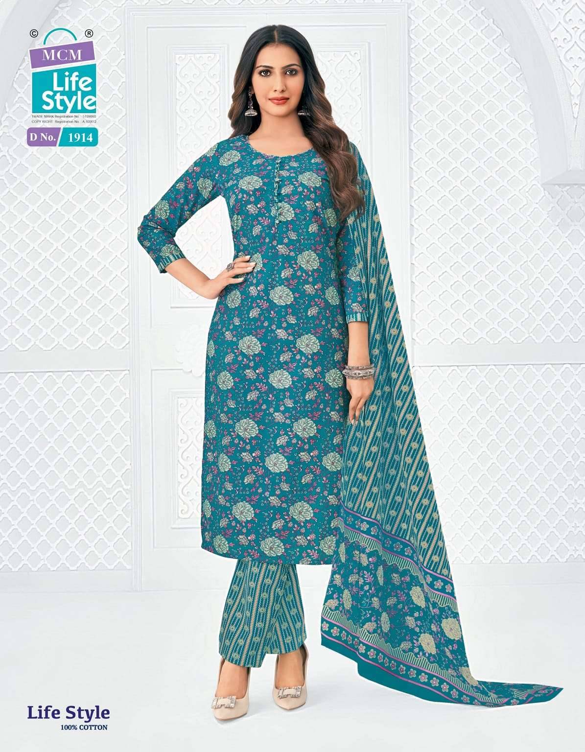 Mcm Life Style Vol 19 Pure Cotton Readymade Suits 12 Pcs Catalog