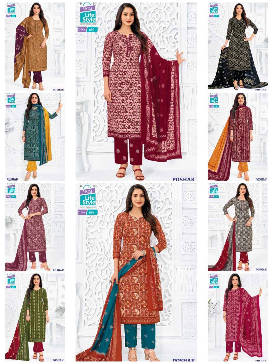 Mcm Lifestyle Poshak Vol 6 Cotton Dress Material 10 pcs Catalog