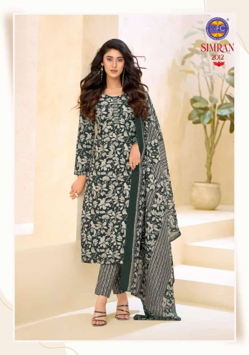 MFC SIMRAN VOL 2 HEAVY PURE COTTON DRESS MATERIAL 12 PCS CATALOG