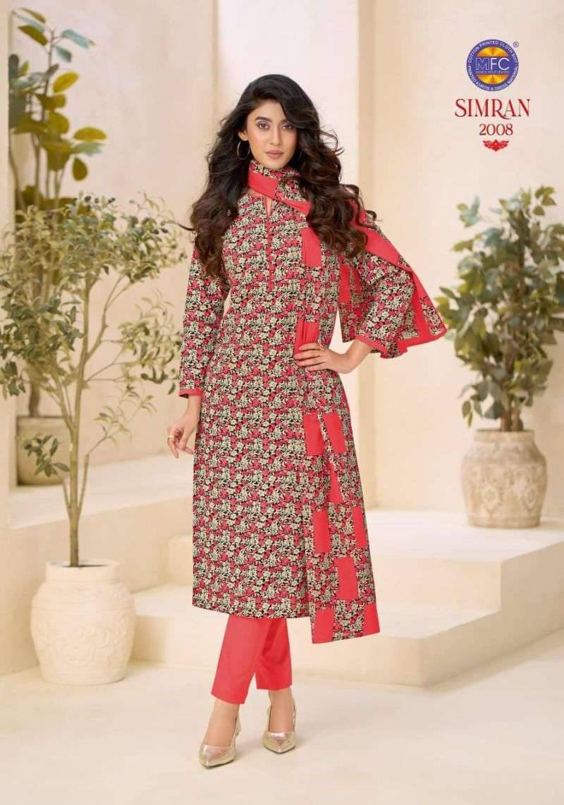 MFC SIMRAN VOL 2 HEAVY PURE COTTON DRESS MATERIAL 12 PCS CATALOG