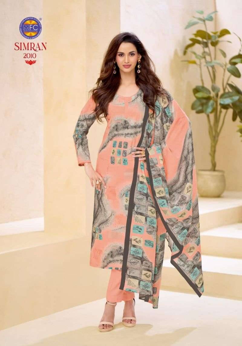 MFC SIMRAN VOL 2 HEAVY PURE COTTON DRESS MATERIAL 12 PCS CATALOG