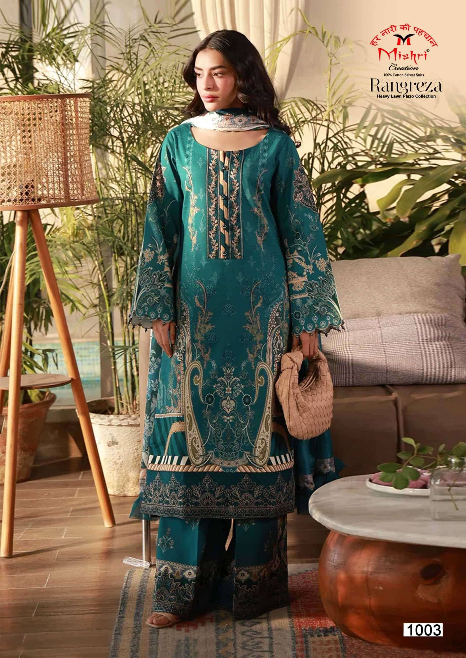 Mishri Rangreza Karachi Print Cotton Dress Material 6 Pcs Catalog