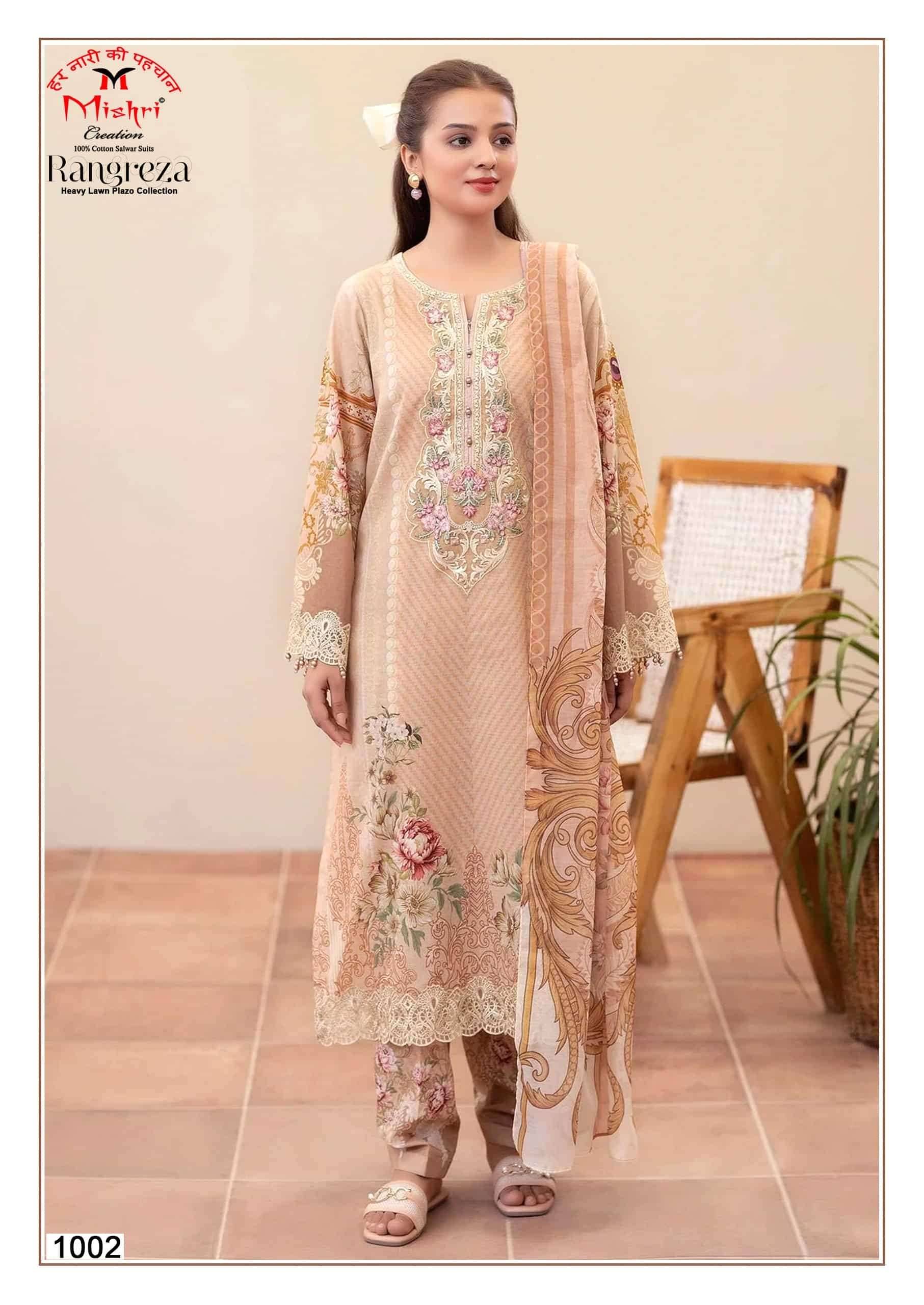 Mishri Rangreza Karachi Print Cotton Dress Material 6 Pcs Catalog