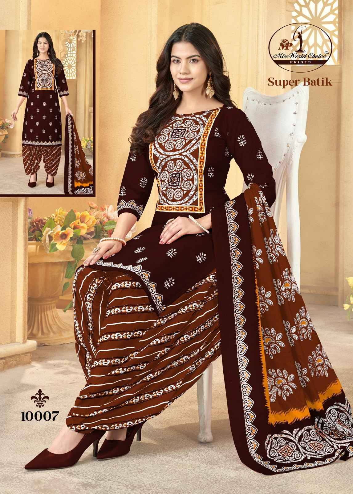 Miss World Choice Super Batik Vol 10 Cotton Dress Material 10 pcs Catalog