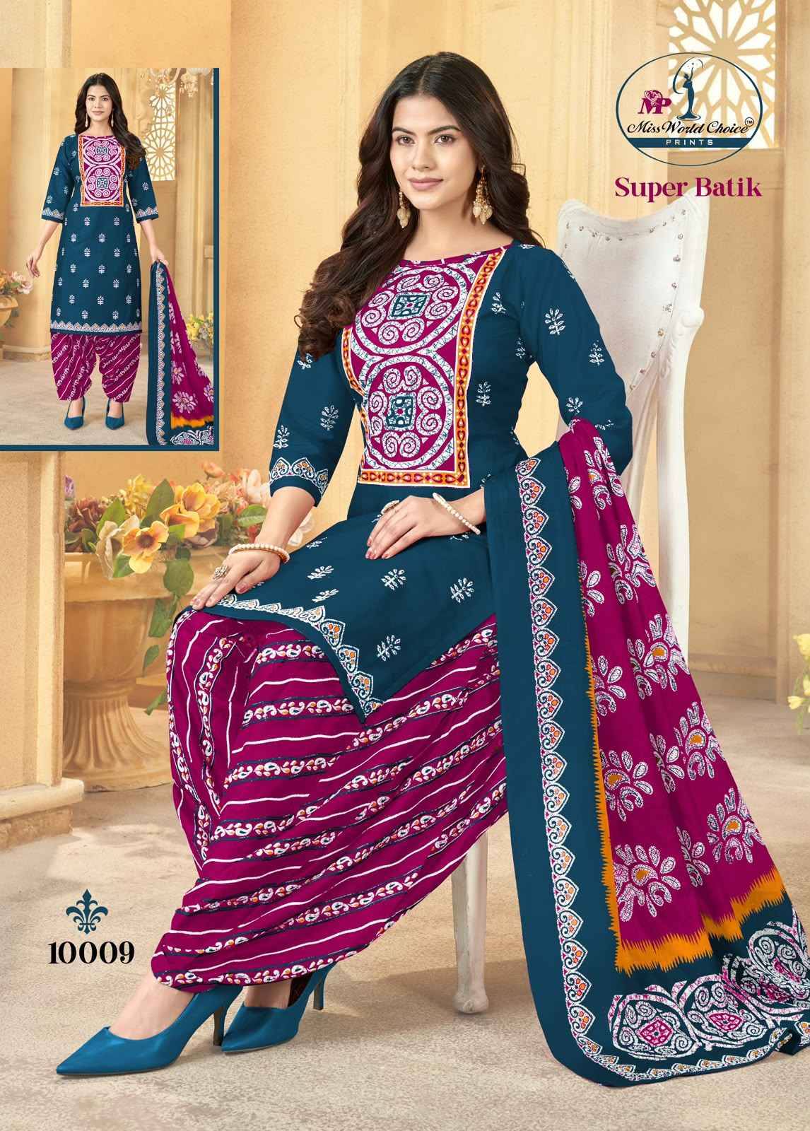 Miss World Choice Super Batik Vol 10 Cotton Dress Material 10 pcs Catalog