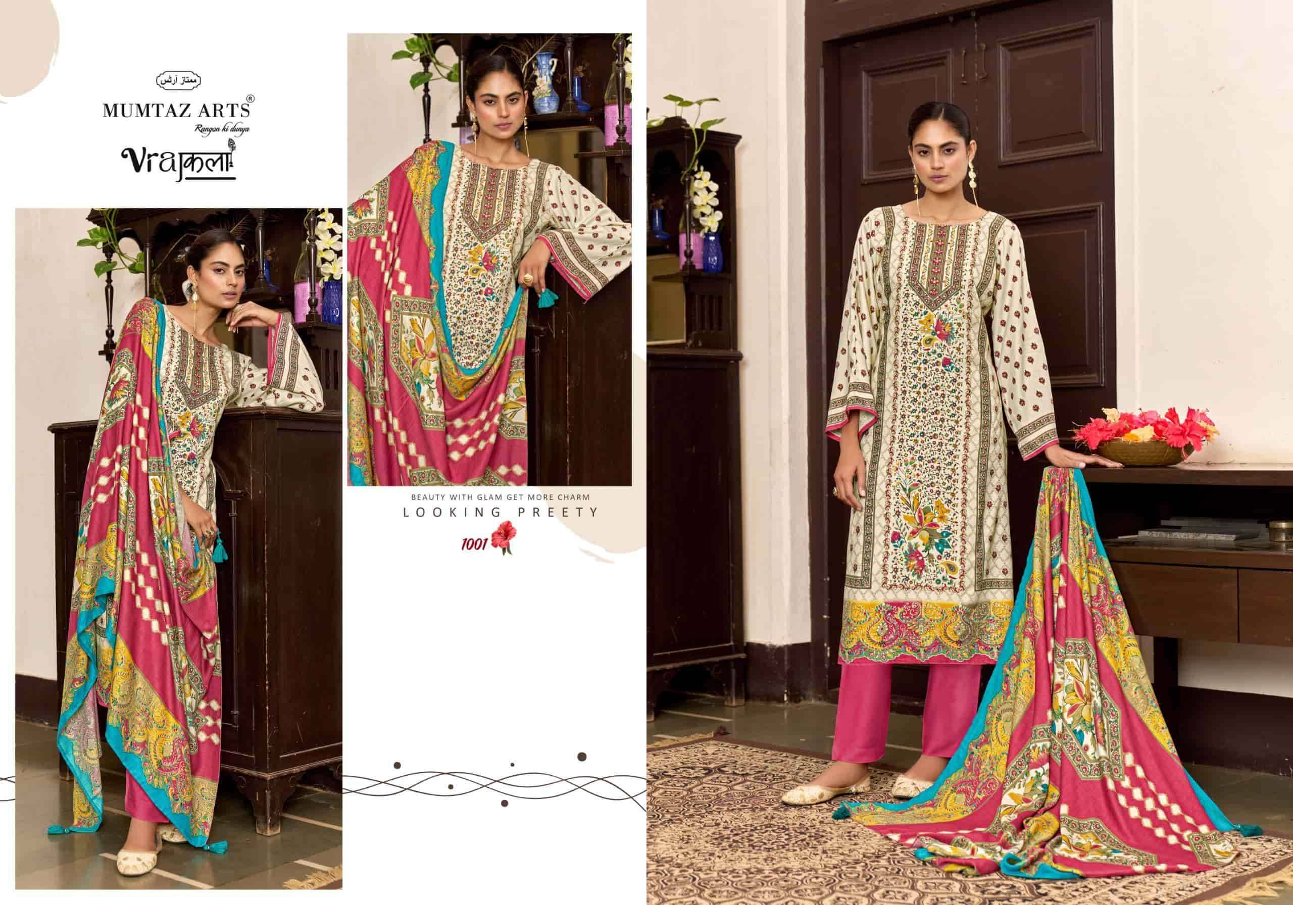 Mumtaz Arts Lavanya New Pashmina Designs Salwar Suit _ Surat Wholesale Market 4 Pcs Catalog 