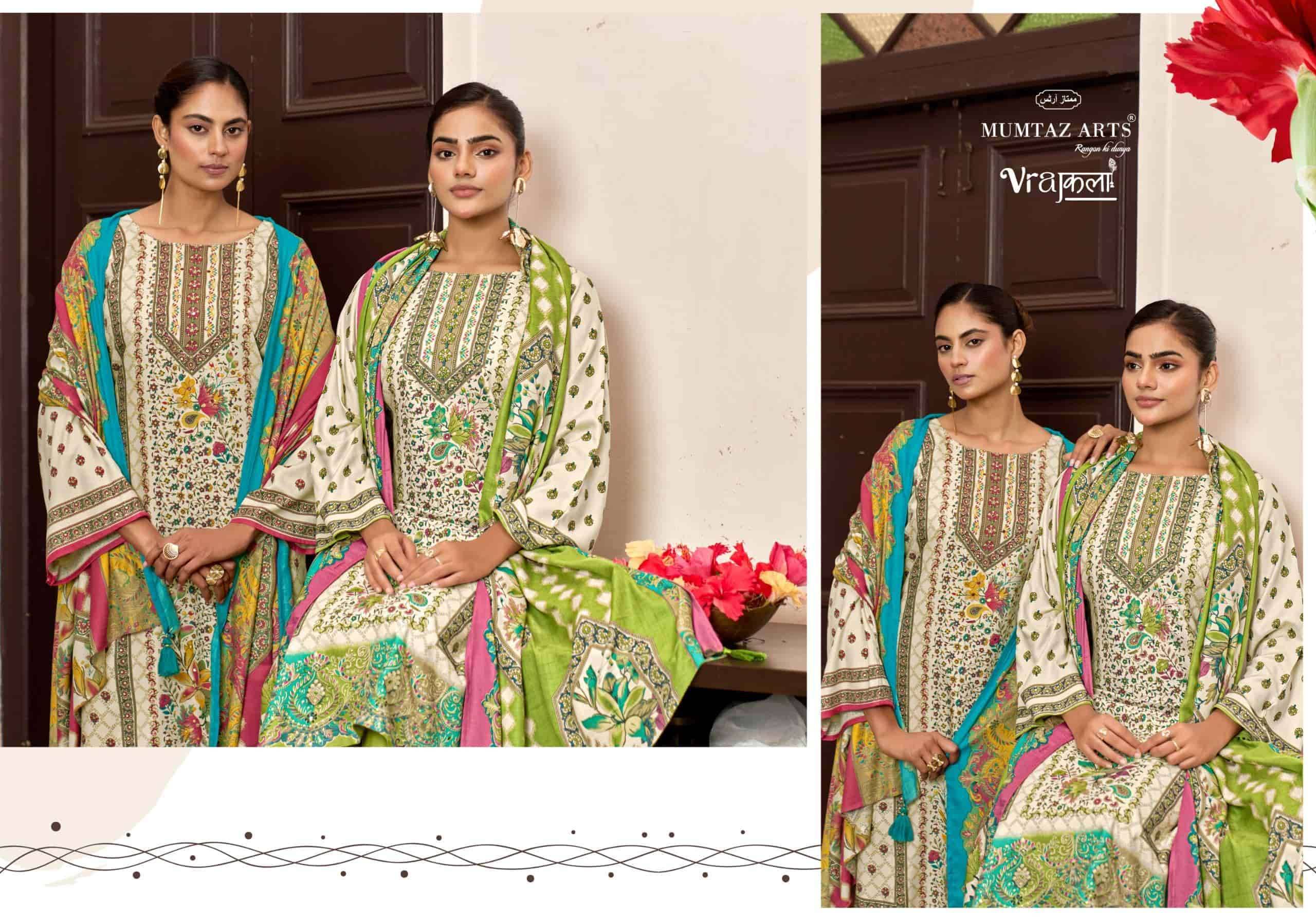 Mumtaz Arts Lavanya New Pashmina Designs Salwar Suit _ Surat Wholesale Market 4 Pcs Catalog 