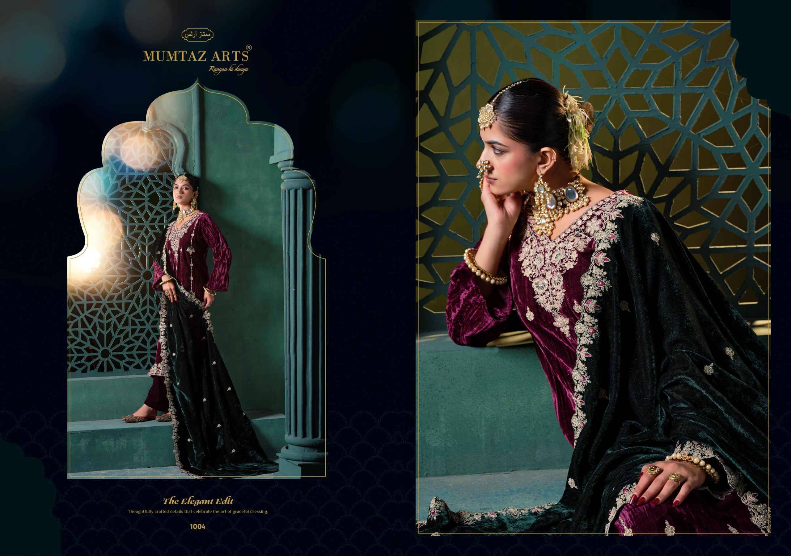 Mumtaz Arts Rukhsar Velvet Dress Material 5 pcs Catalog | Wholesale Textiles Direct from Surat