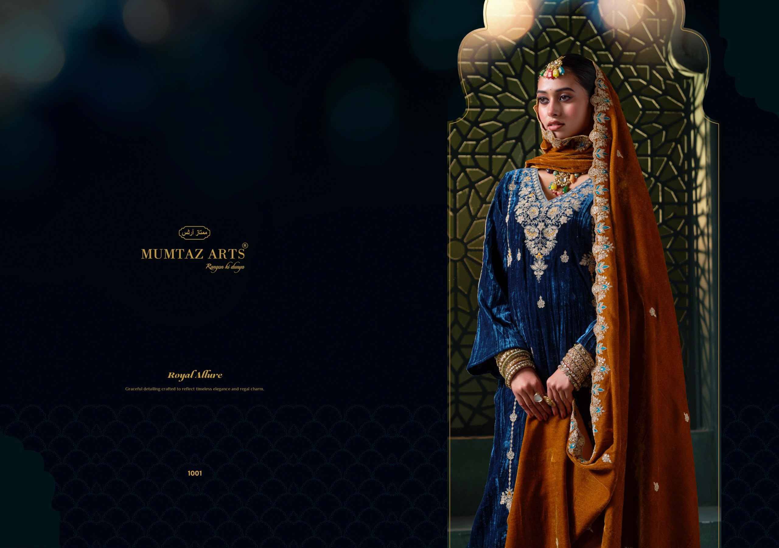 Mumtaz Arts Rukhsar Velvet Dress Material 5 pcs Catalog | Wholesale Textiles Direct from Surat