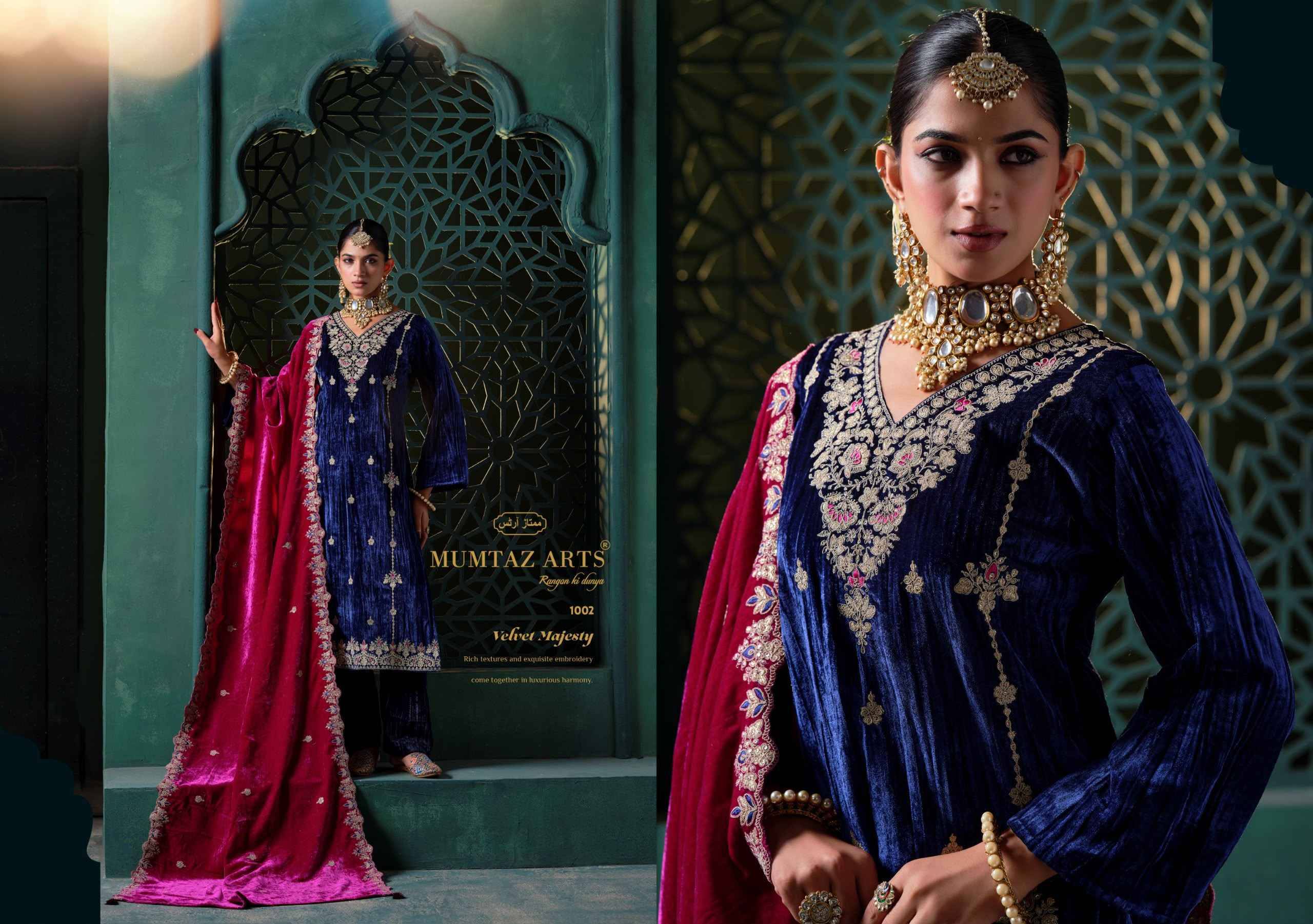Mumtaz Arts Rukhsar Velvet Dress Material 5 pcs Catalog | Wholesale Textiles Direct from Surat