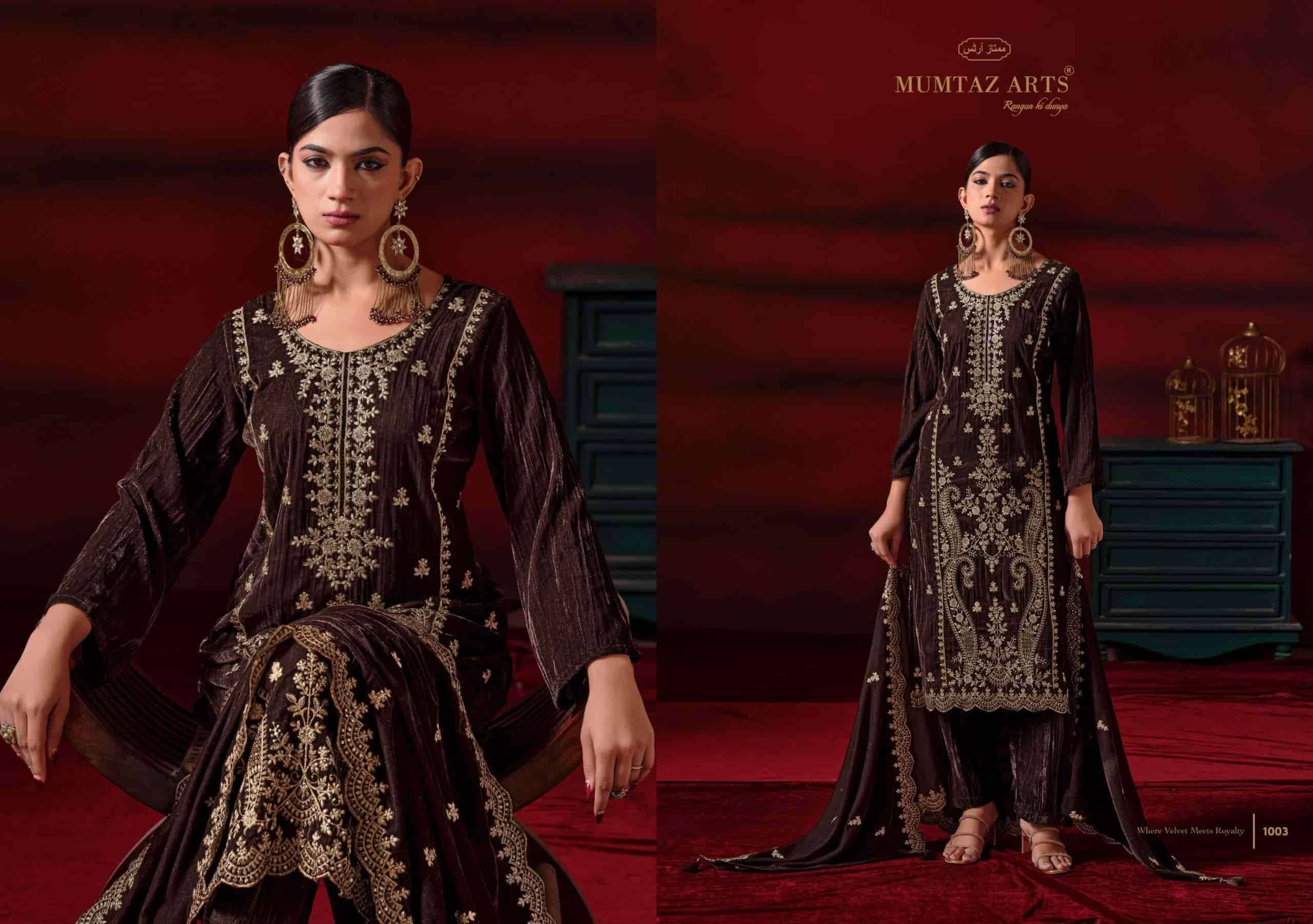 Mumtaz Arts Shahzaadi Designer Velvet Wedding Wear Salwar Kameez _ Surat Wholesale Market 4 Pcs Catalog 