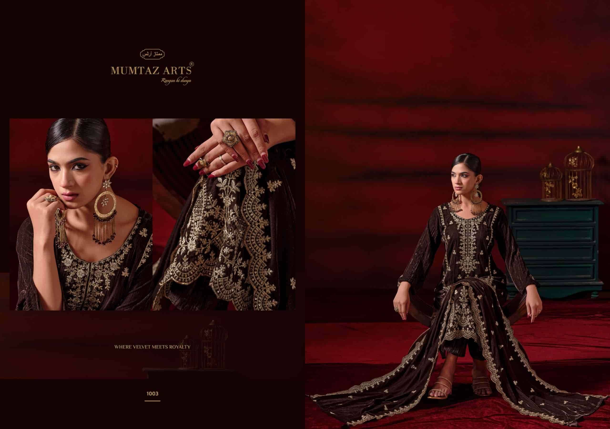 Mumtaz Arts Shahzaadi Designer Velvet Wedding Wear Salwar Kameez _ Surat Wholesale Market 4 Pcs Catalog 