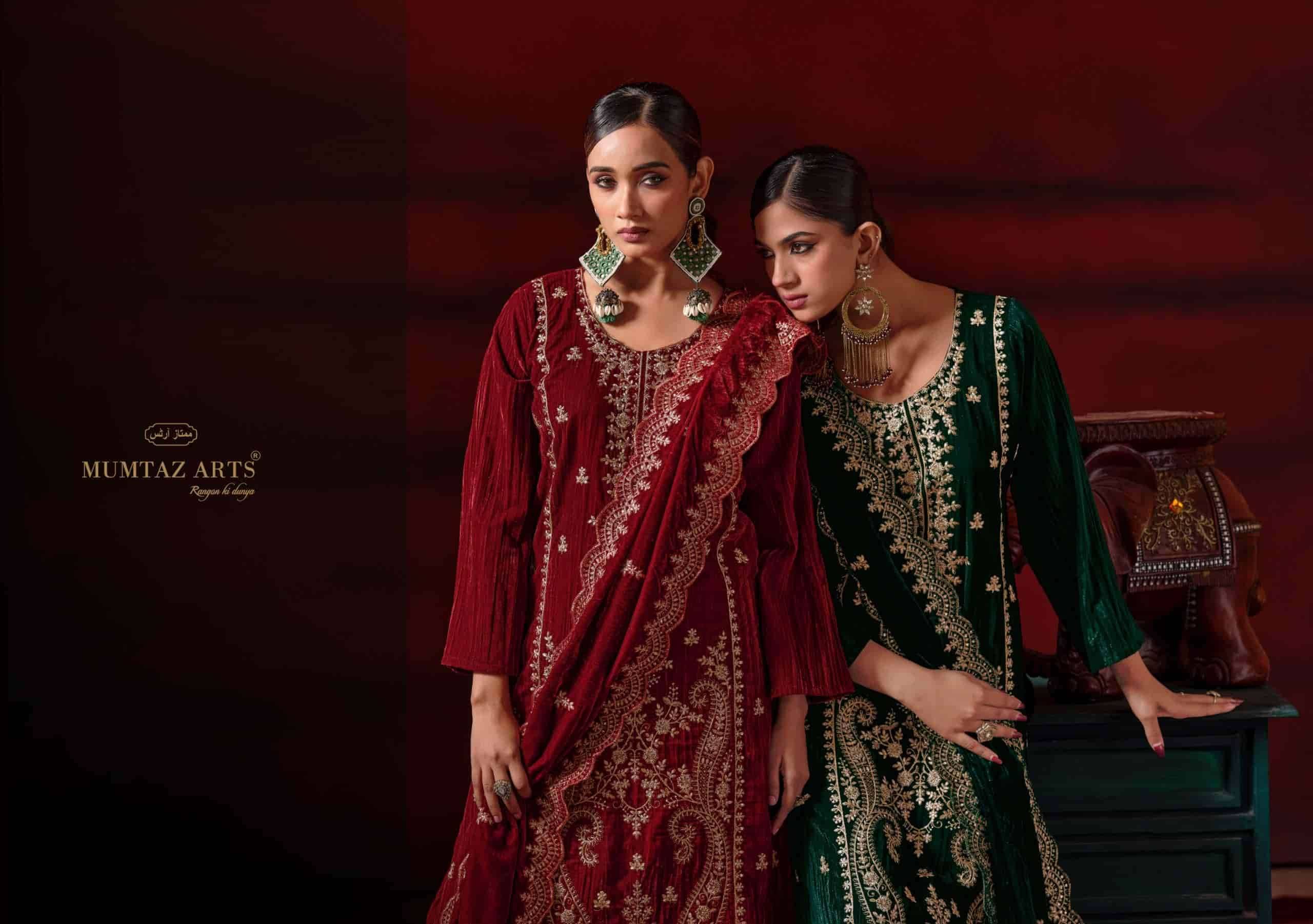 Mumtaz Arts Shahzaadi Designer Velvet Wedding Wear Salwar Kameez _ Surat Wholesale Market 4 Pcs Catalog 