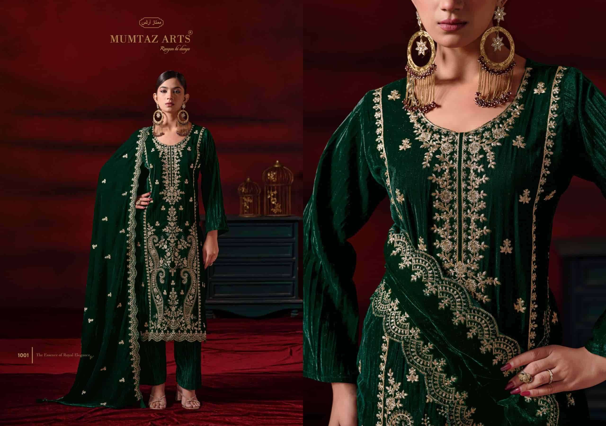 Mumtaz Arts Shahzaadi Designer Velvet Wedding Wear Salwar Kameez _ Surat Wholesale Market 4 Pcs Catalog 