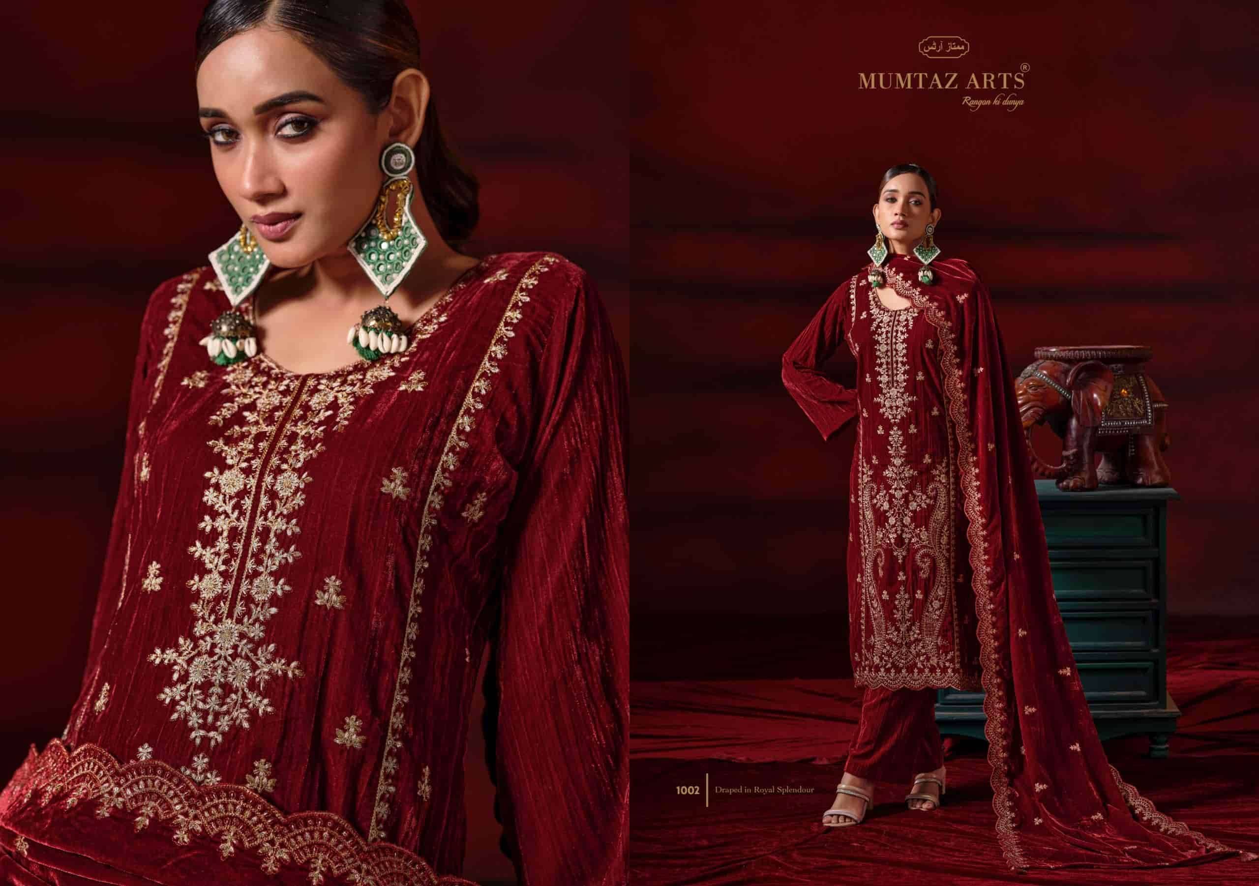 Mumtaz Arts Shahzaadi Designer Velvet Wedding Wear Salwar Kameez _ Surat Wholesale Market 4 Pcs Catalog 