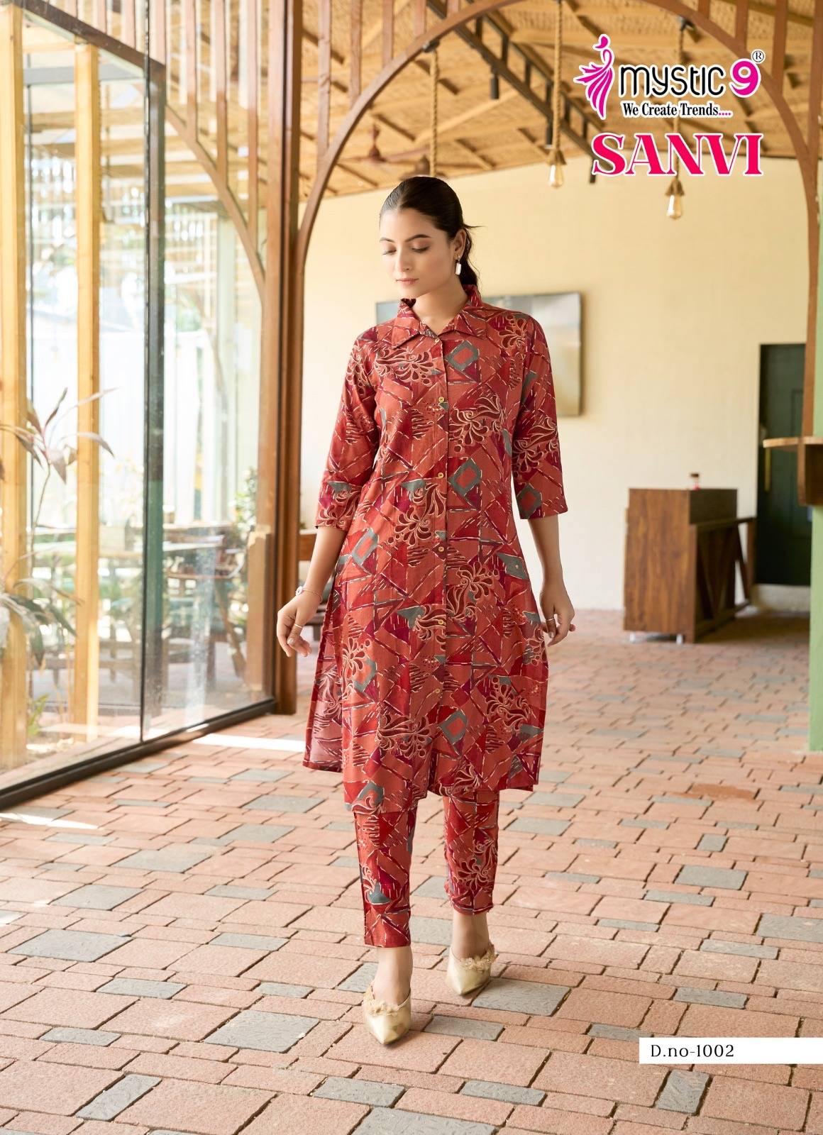 Mystic 9 Saanvi Vol-1 Long Cord Set Catalog With Price 10 Pcs Catalog