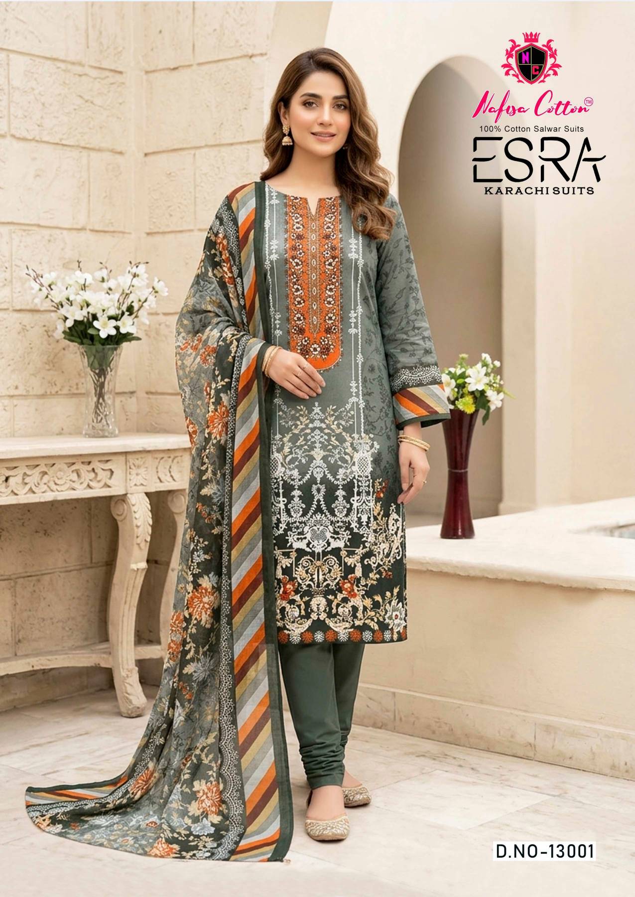 Nafisa Esra vol 19 Karachi Pakistani Dress Material 6 Pcs Catalog