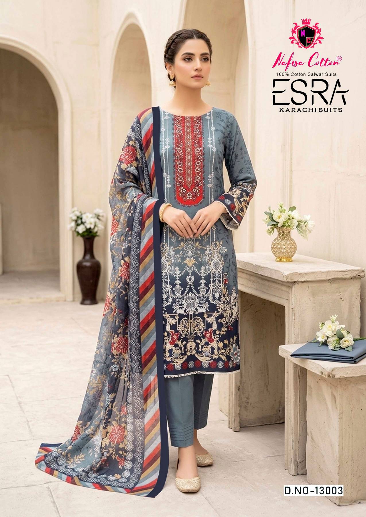 Nafisa Esra vol 19 Karachi Pakistani Dress Material 6 Pcs Catalog