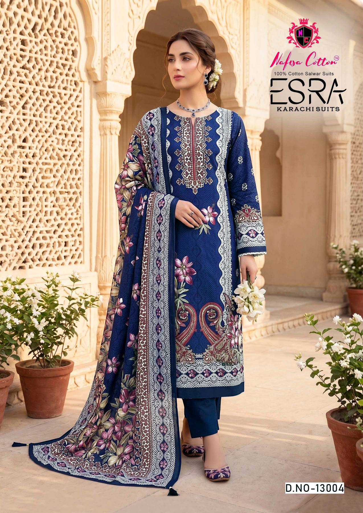 Nafisa Esra vol 19 Karachi Pakistani Dress Material 6 Pcs Catalog