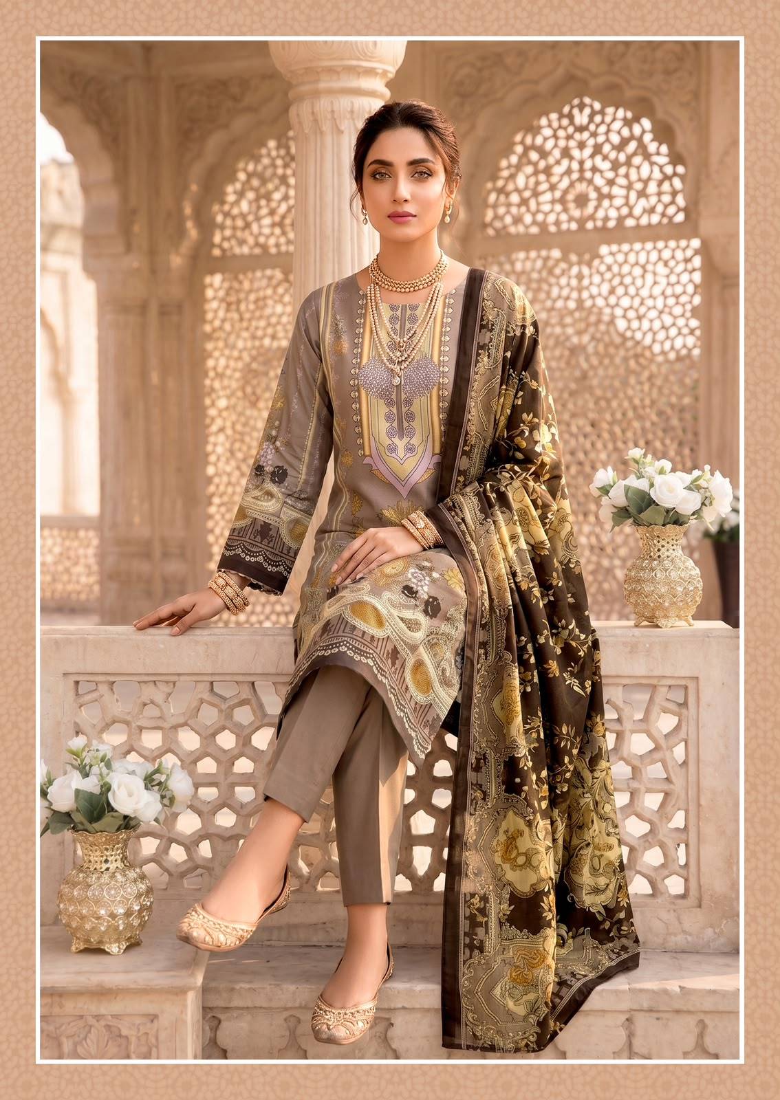 Nafisa saniya Vol 8 Karachi Mix Cotton Dress material 6 Pcs Catalog