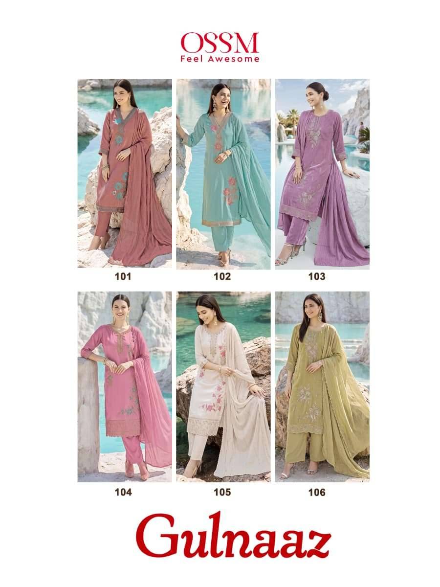Ossm Gulnaaz Exclusive Style Readymade Suits 6 Pcs Catalog