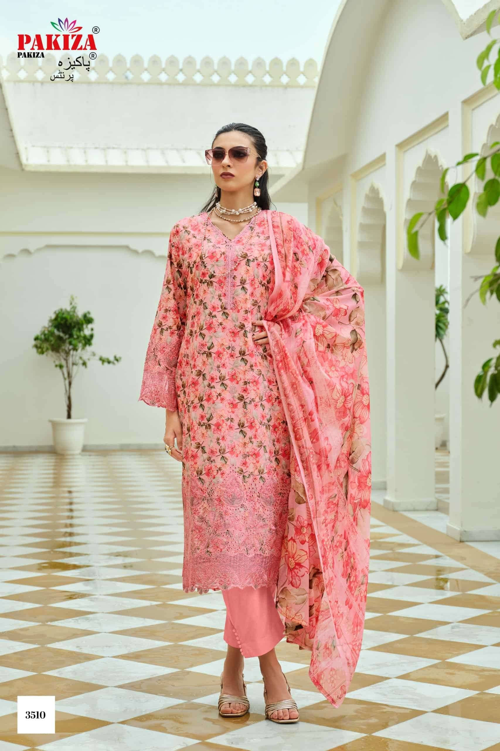 Pakiza Prints Gull Bahaar Vol 35 Pure Lawn Cotton Dress Material 10 Pcs Catalog