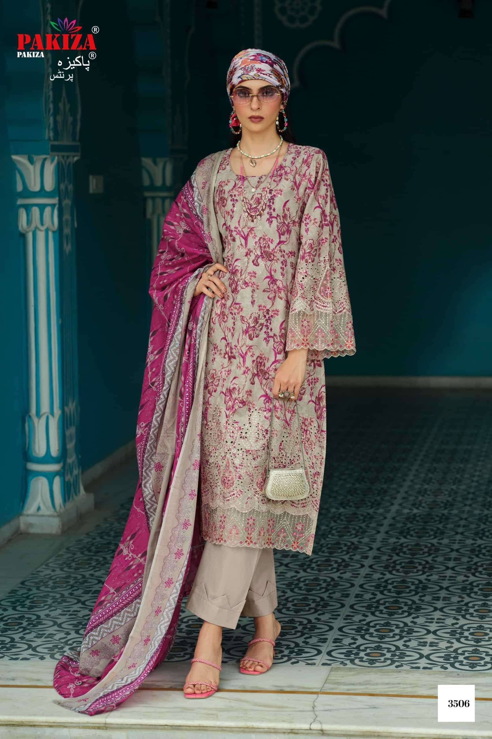 Pakiza Prints Gull Bahaar Vol 35 Pure Lawn Cotton Dress Material 10 Pcs Catalog