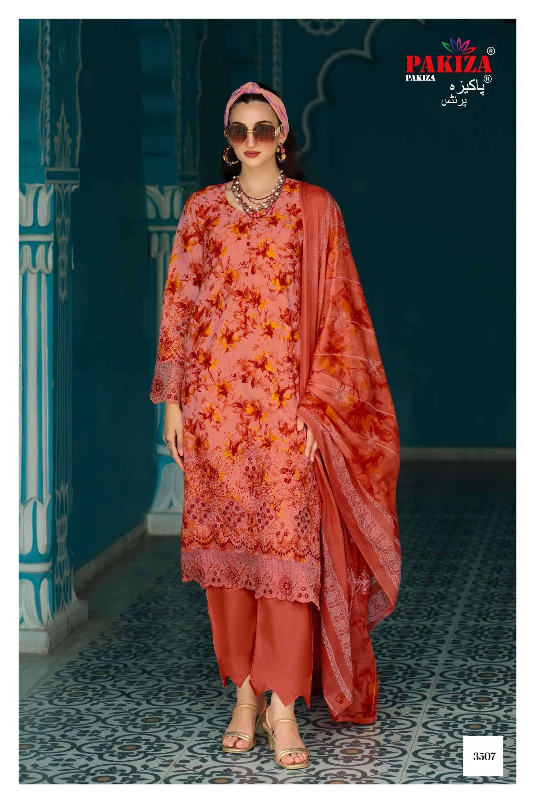 Pakiza Prints Gull Bahaar Vol 35 Pure Lawn Cotton Dress Material 10 Pcs Catalog