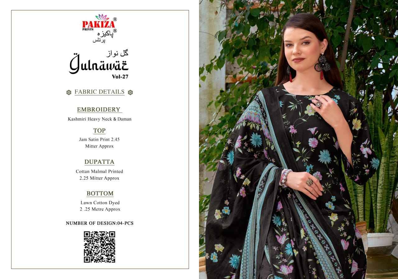 Pakiza Prints Gulnawaz Vol 27 Lawn Cotton Dress Material 4 pcs Catalog