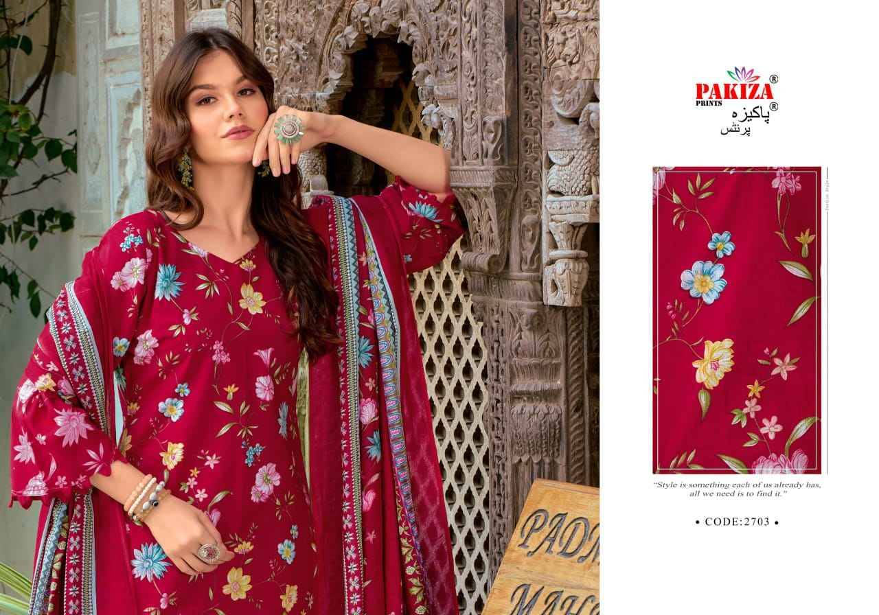 Pakiza Prints Gulnawaz Vol 27 Lawn Cotton Dress Material 4 pcs Catalog