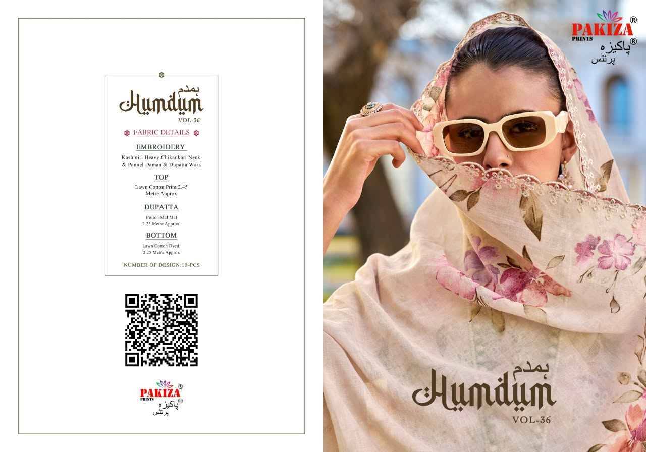 Pakiza Prints Humdum Vol 36 Lawn Dress Material 10 pcs Catalog | Surat Wholesale Market