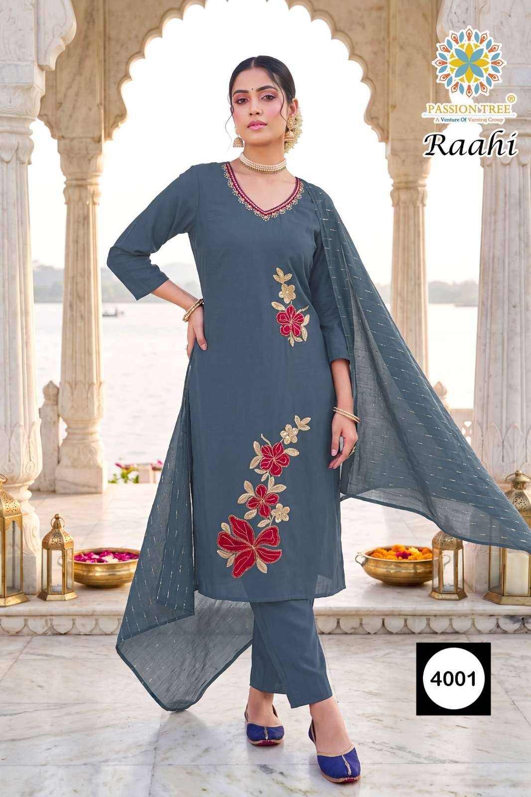 Passion Tree Raahi Vol 4 Roman Silk Readymade Suits 6 Pcs Catalog | Wholesale Textiles Direct from Surat