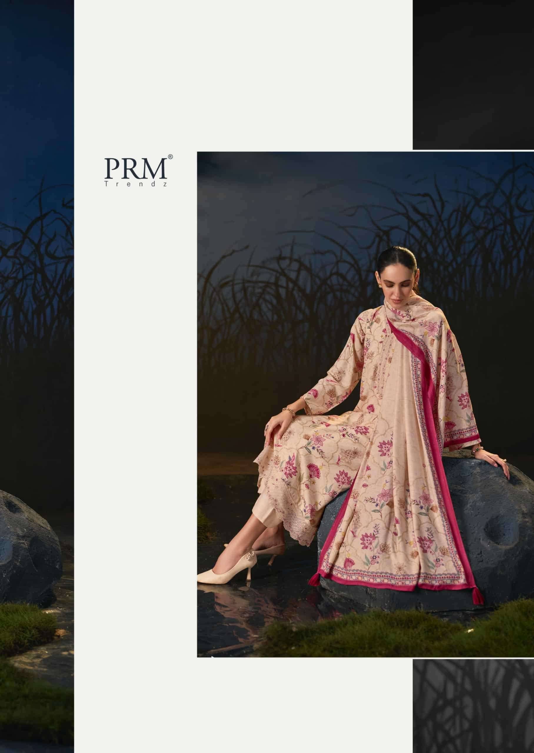 Prm Trendz Aester Pashmina Dress Material 6 Pcs Catalog