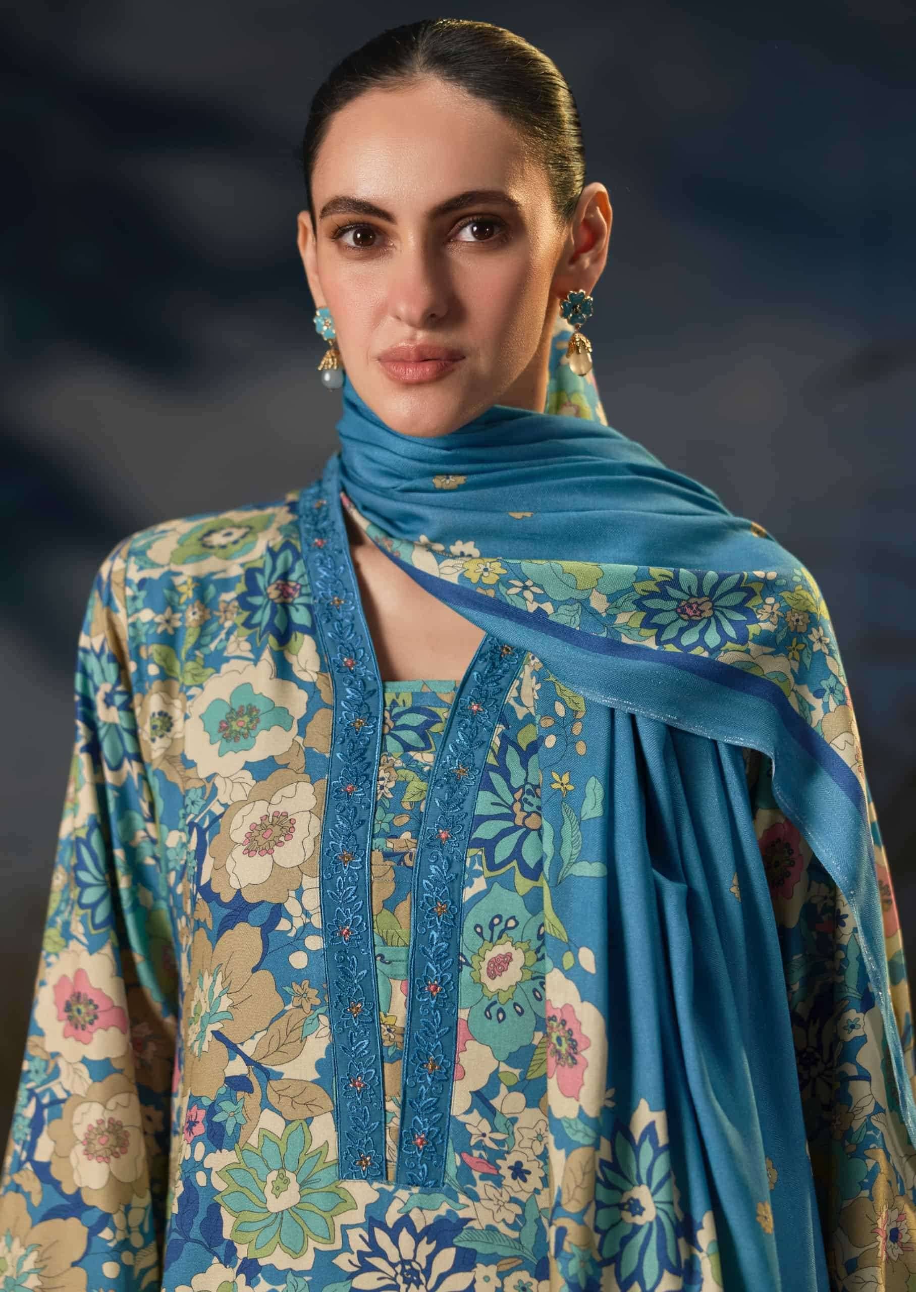 Prm Trendz Aester Pashmina Dress Material 6 Pcs Catalog