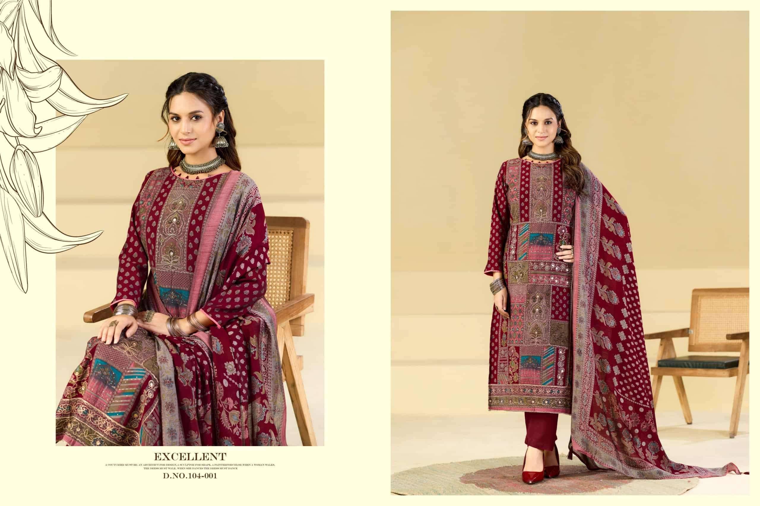 Radhika Azara Beauty Silk Vol 14 Muslin Dress Material 4 Pcs Catalog