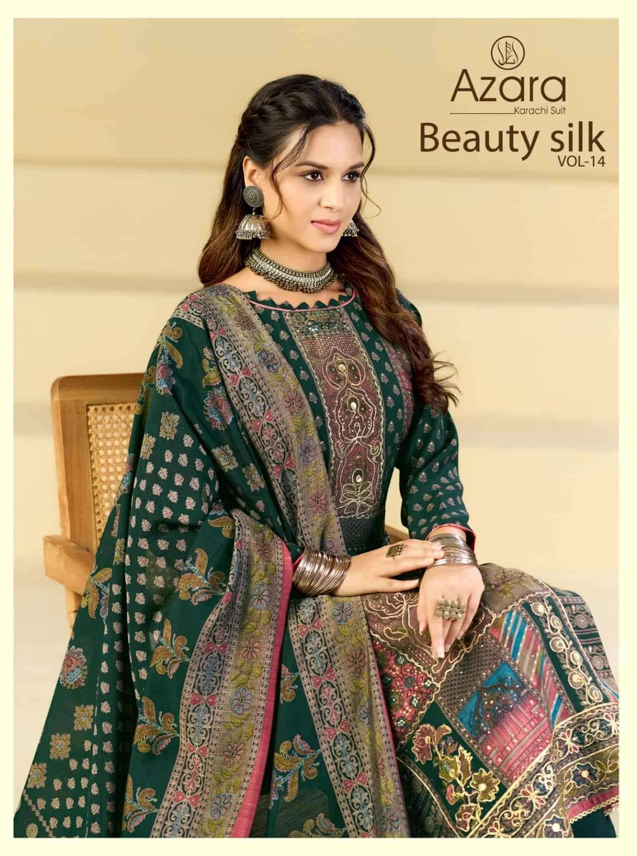 Radhika Azara Beauty Silk Vol 14 Muslin Dress Material 4 Pcs Catalog