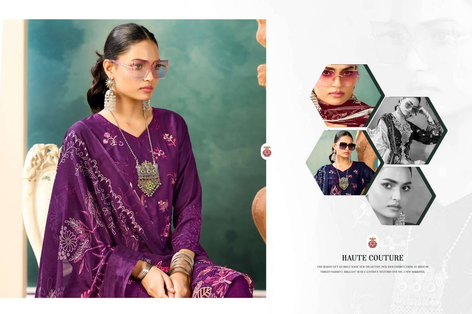 Radhika Azara Huda Ladies Dress Material 4 Pcs Catalog