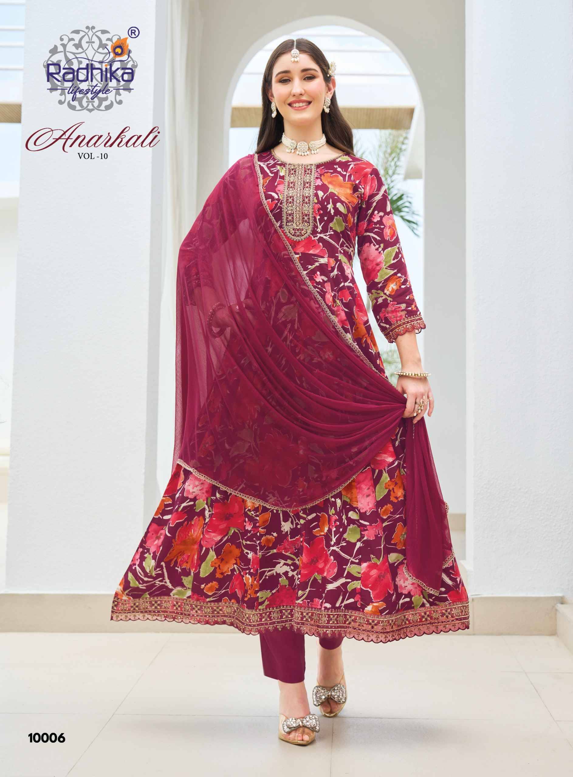 Radhika Lifestyle Anarkali Vol 10 Reyon Collection 6 pcs Catalog