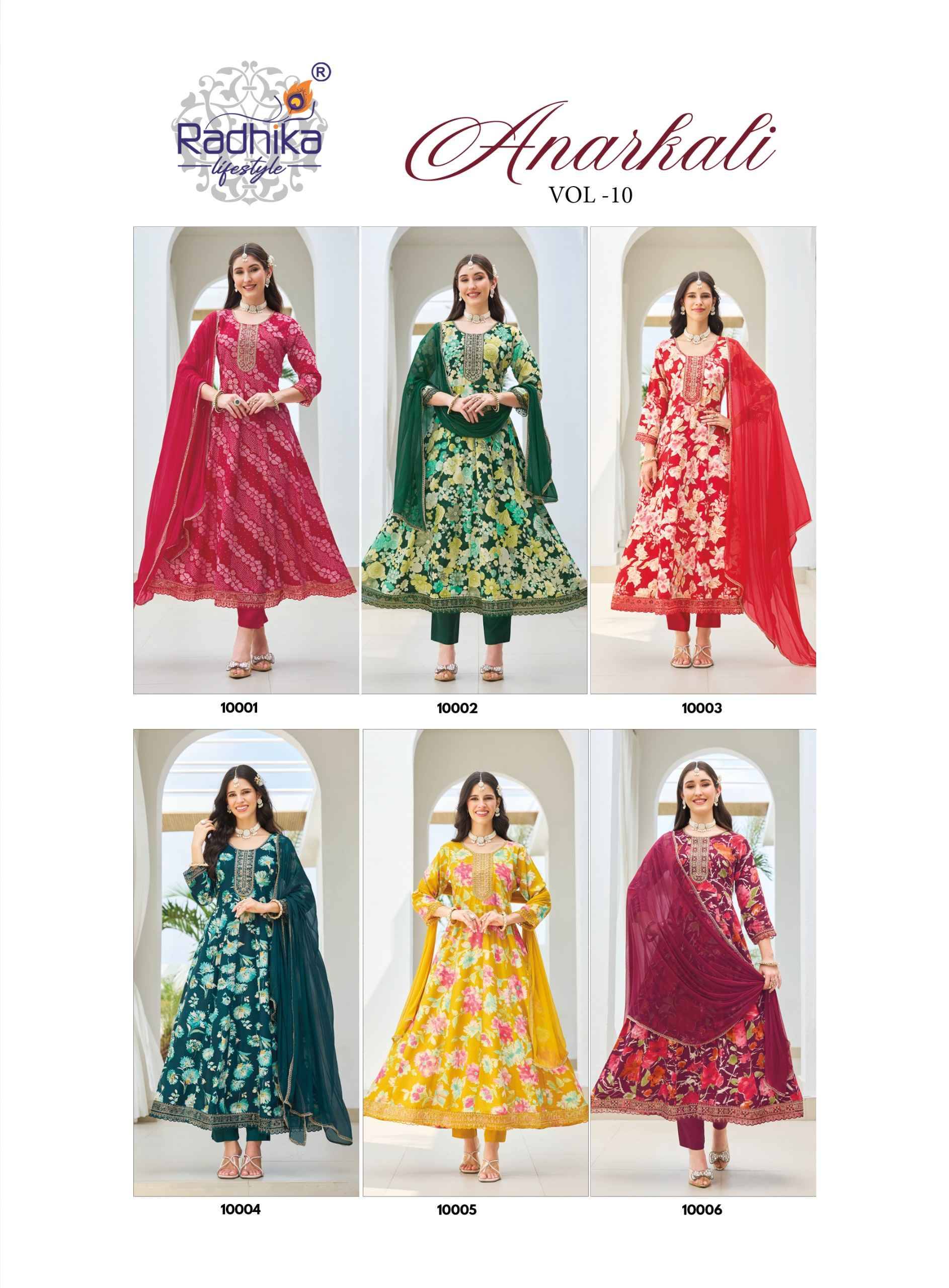 Radhika Lifestyle Anarkali Vol 10 Reyon Collection 6 pcs Catalog