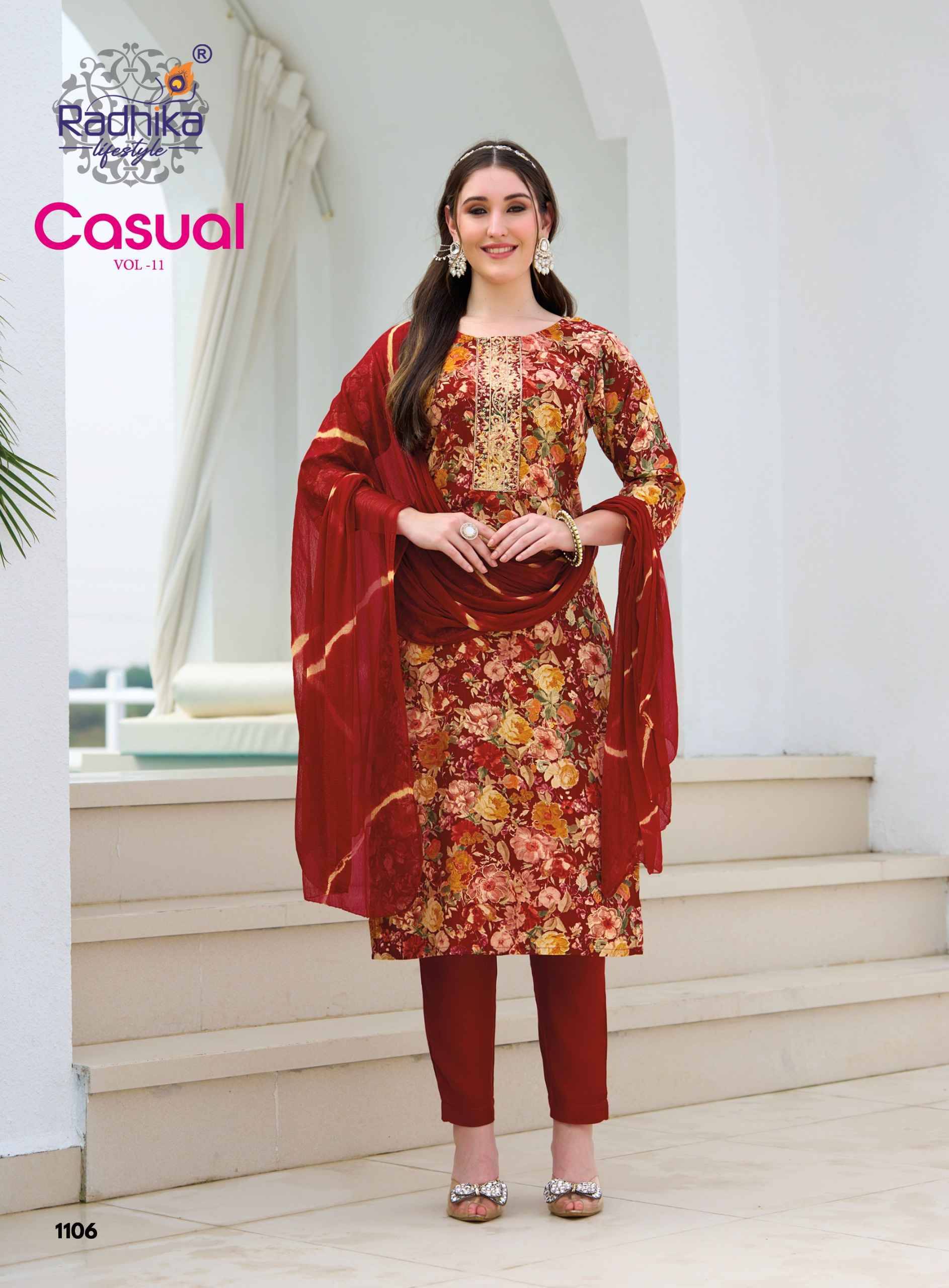 Radhika Lifestyle Casual Vol 11 Reyon Kurti Combo 6 pcs Catalog | Wholesale Surat