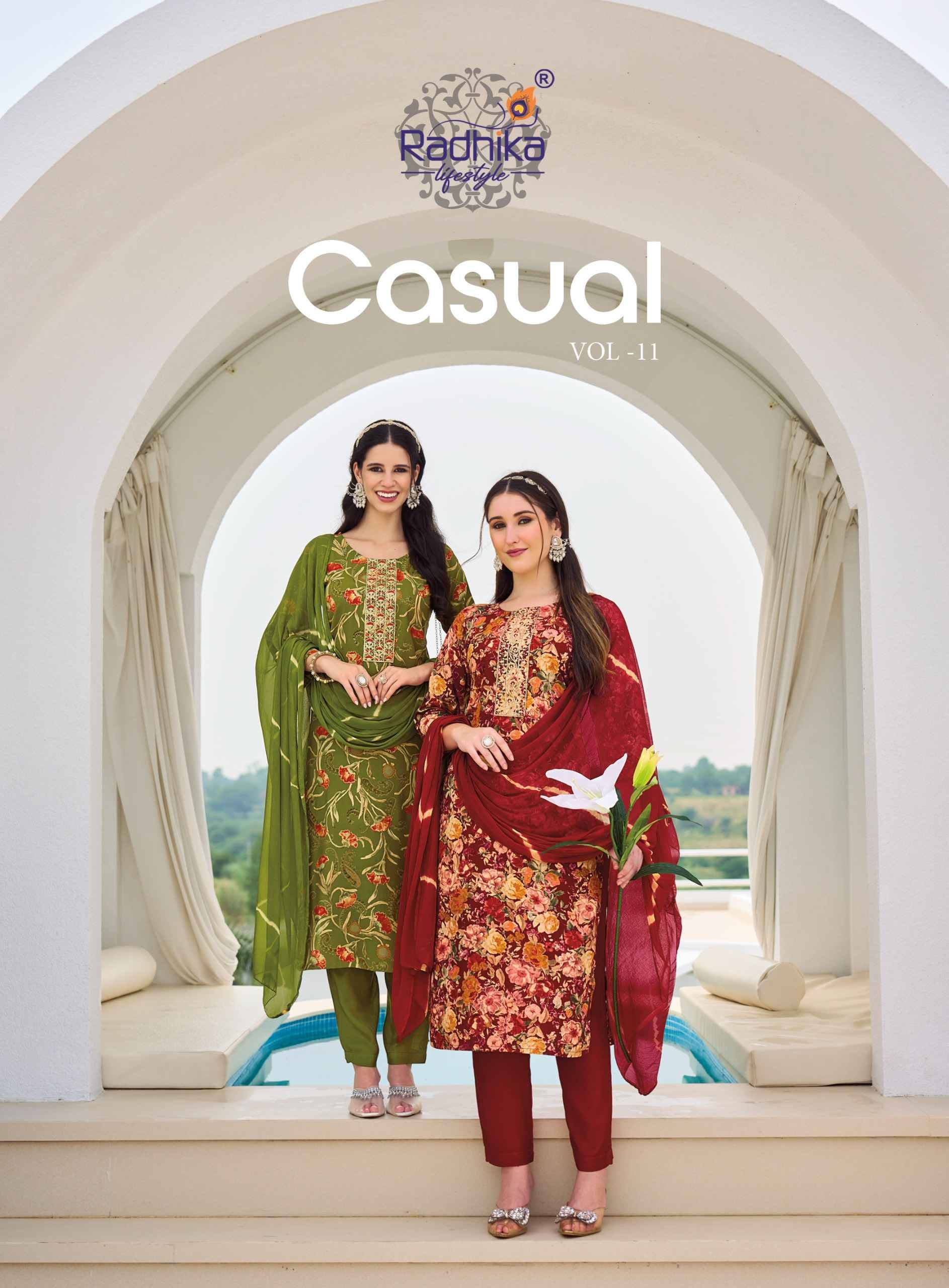 Radhika Lifestyle Casual Vol 11 Reyon Kurti Combo 6 pcs Catalog | Wholesale Surat