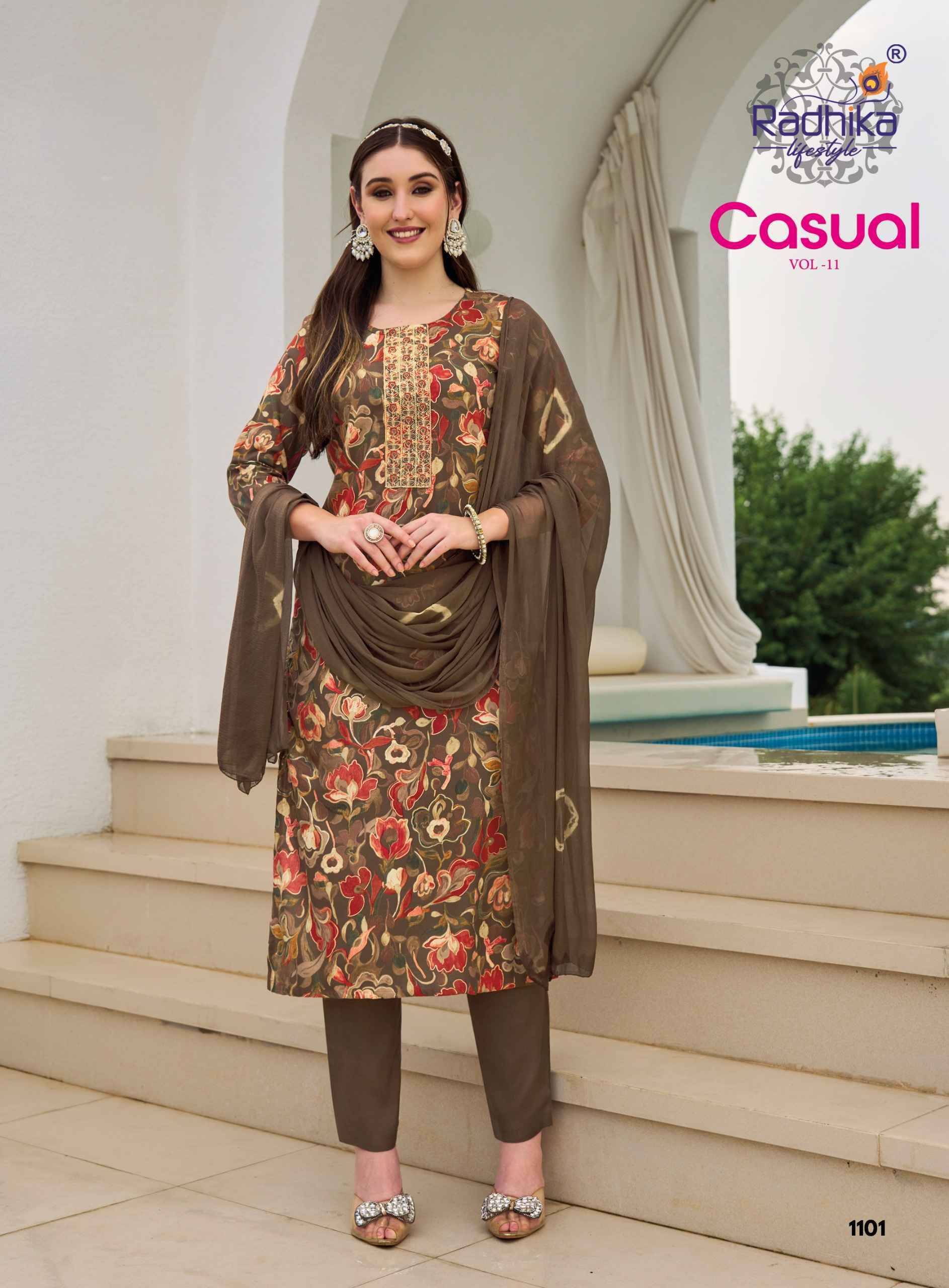 Radhika Lifestyle Casual Vol 11 Reyon Kurti Combo 6 pcs Catalog | Wholesale Surat