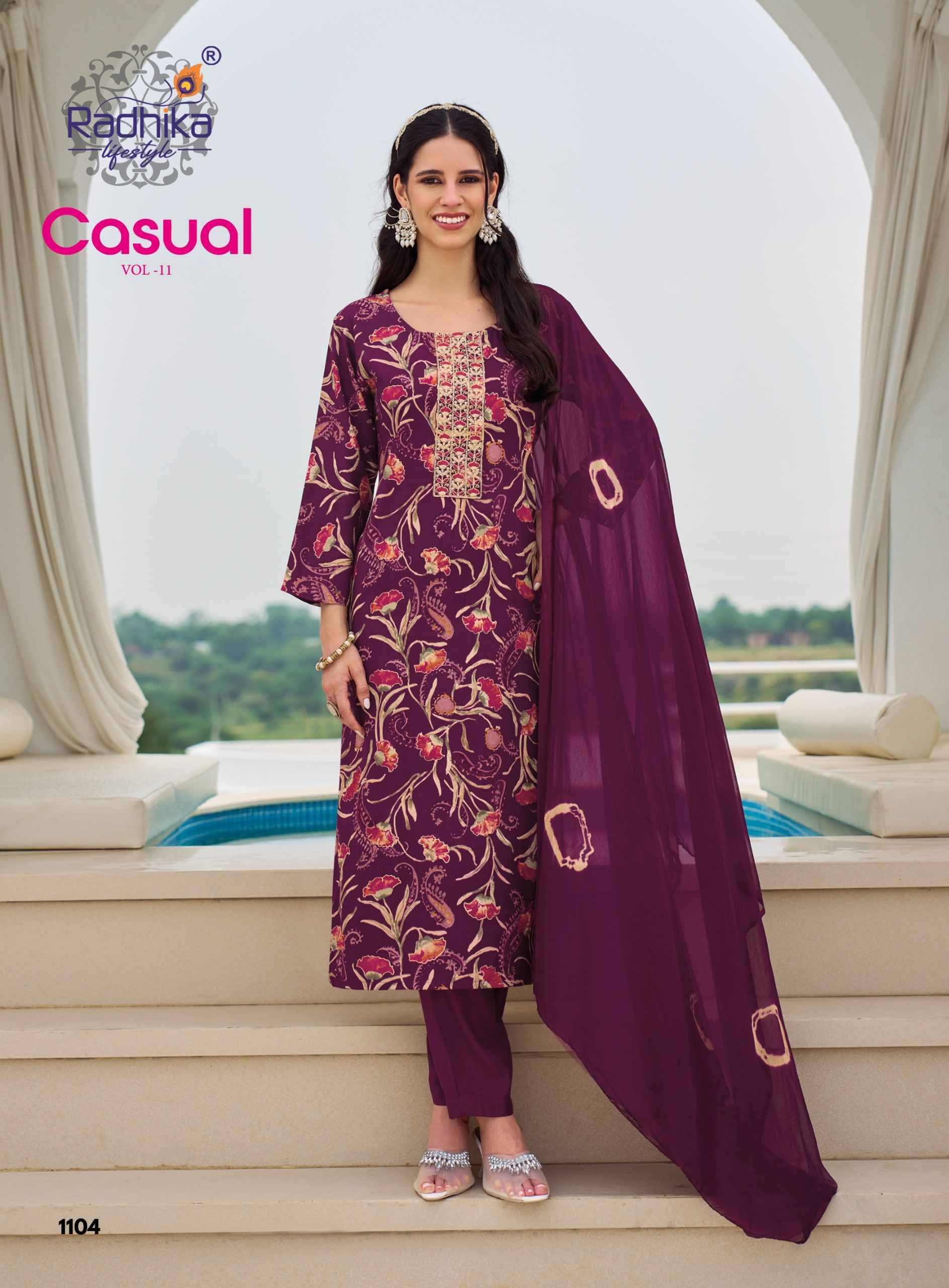 Radhika Lifestyle Casual Vol 11 Reyon Kurti Combo 6 pcs Catalog | Wholesale Surat