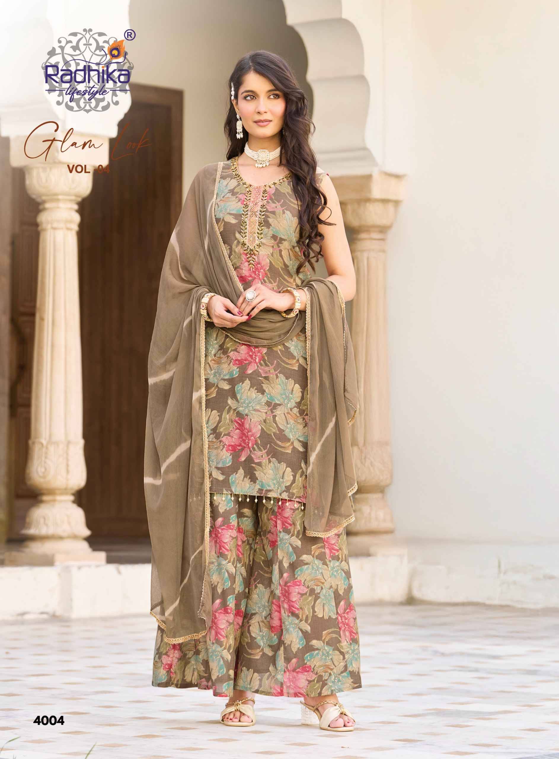 Radhika Lifestyle Glam Look Vol 4 Milano Silk Kurti Combo 6 pcs Catalog