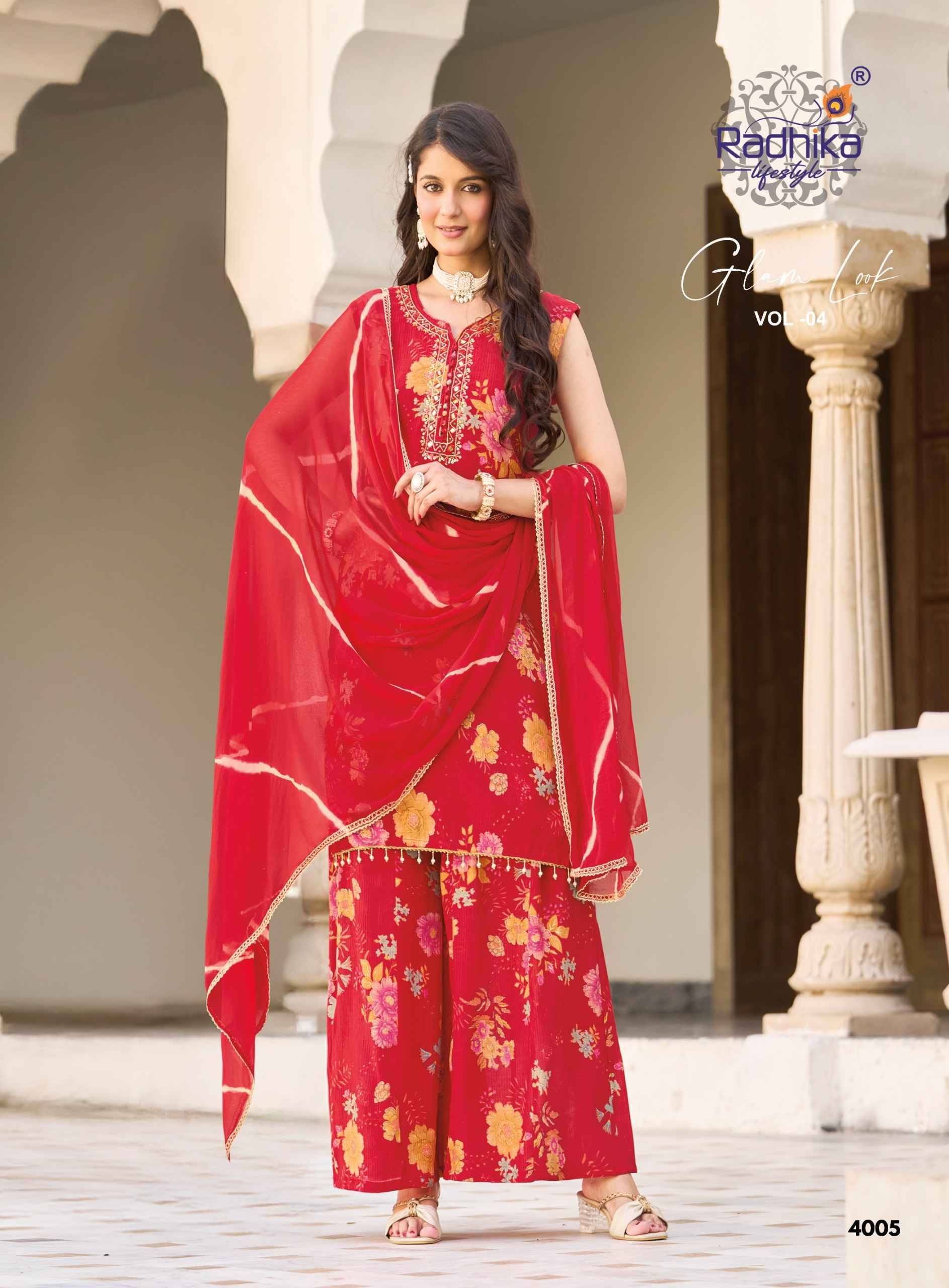 Radhika Lifestyle Glam Look Vol 4 Milano Silk Kurti Combo 6 pcs Catalog
