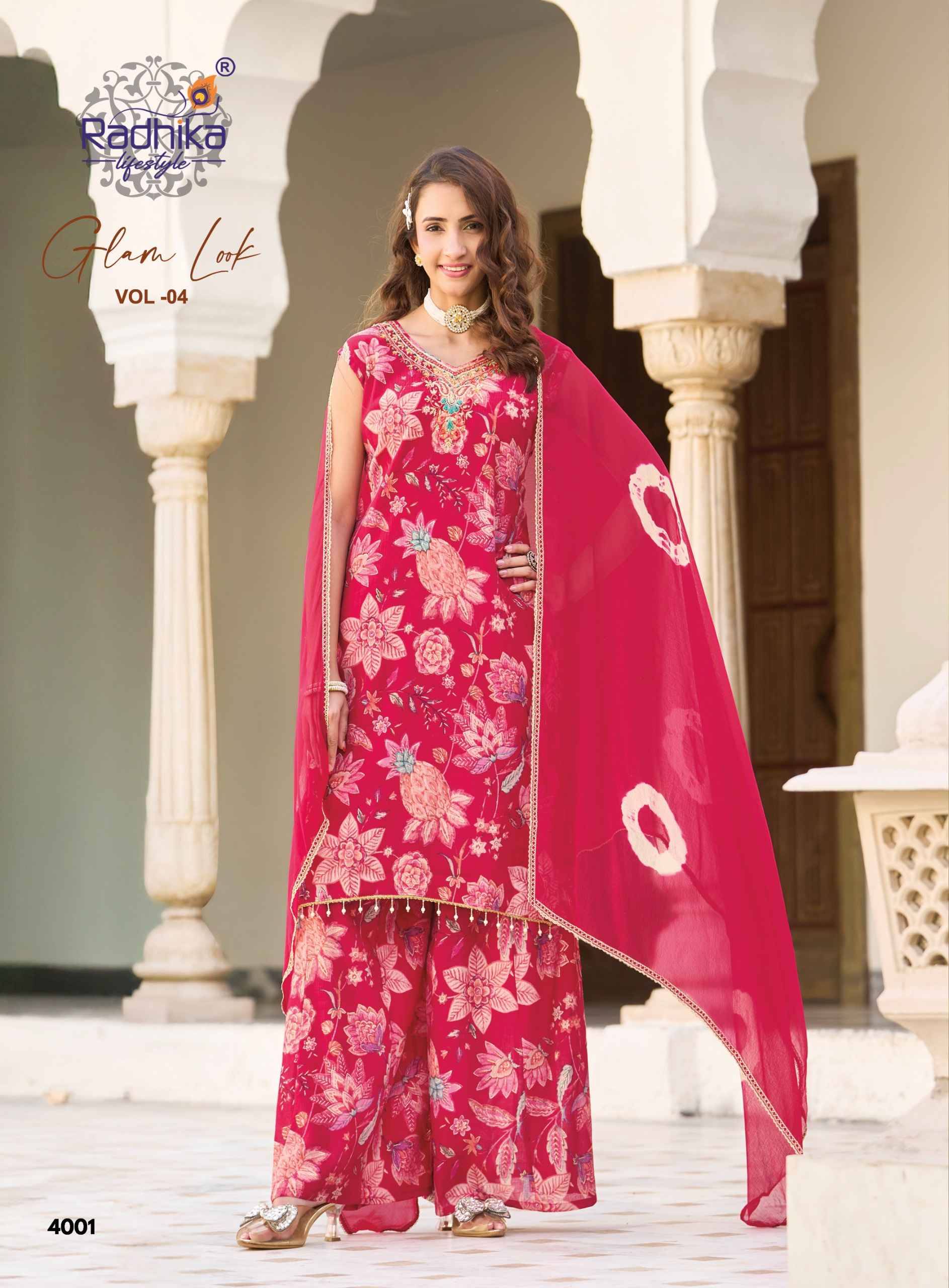 Radhika Lifestyle Glam Look Vol 4 Milano Silk Kurti Combo 6 pcs Catalog