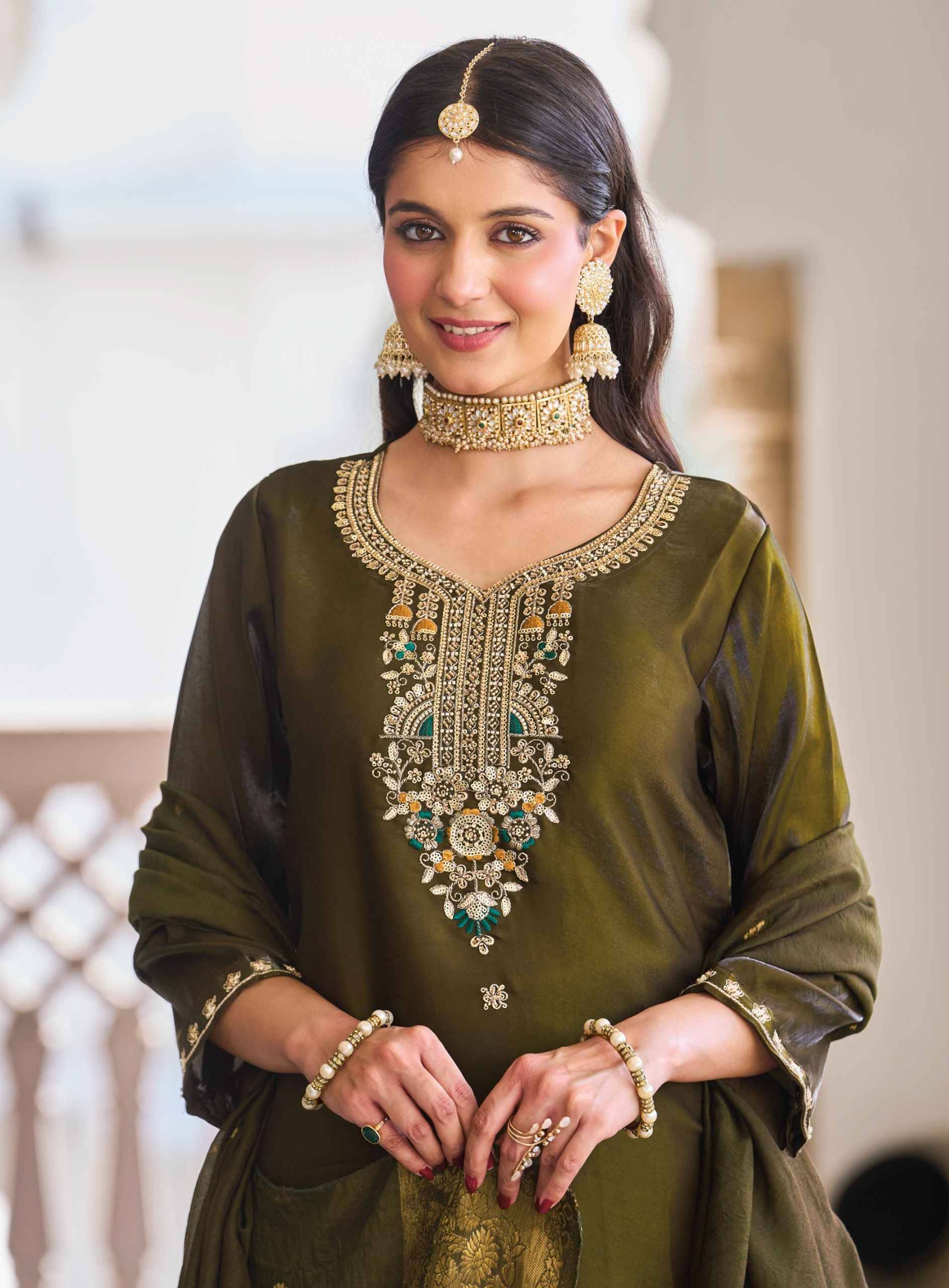 Radhika Lifestyle Priyanshi Vol 1 Roman Glass Silk Kurti Combo 6 pcs Catalog